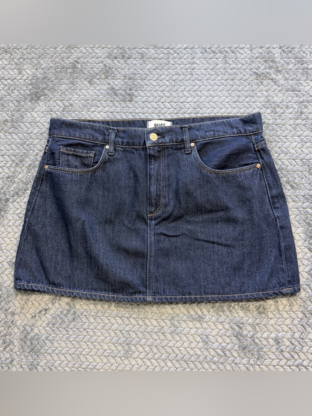 PAIGE Ryder Dark Wash Denim Mini Skirt Size 31